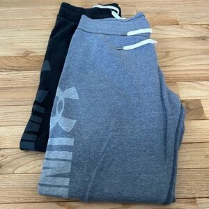 Under Armour joggers bundle, black and blue